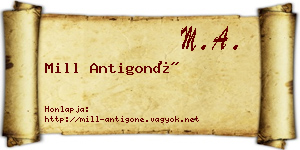 Mill Antigoné névjegykártya